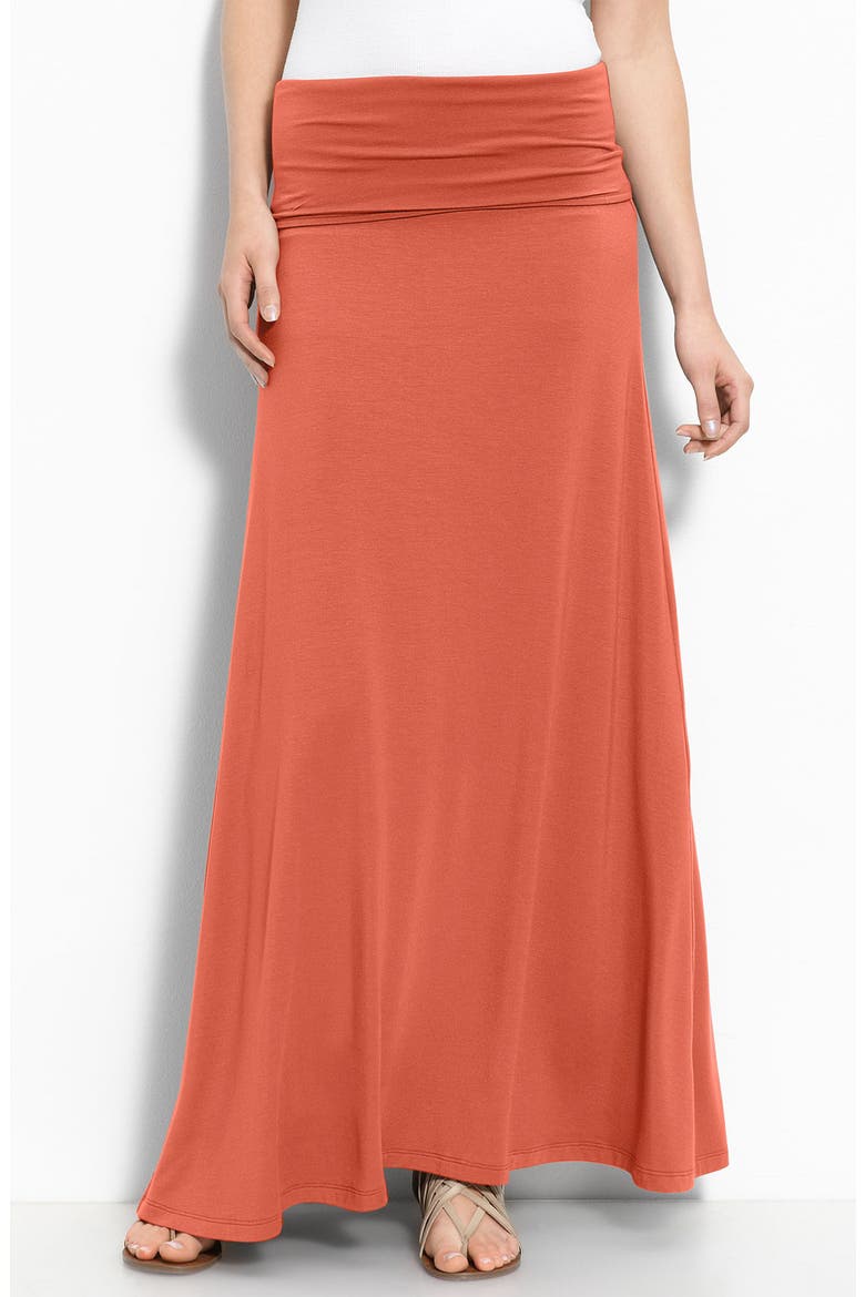 Microfiber Maxi Skirt, Main, color, GRENADINE