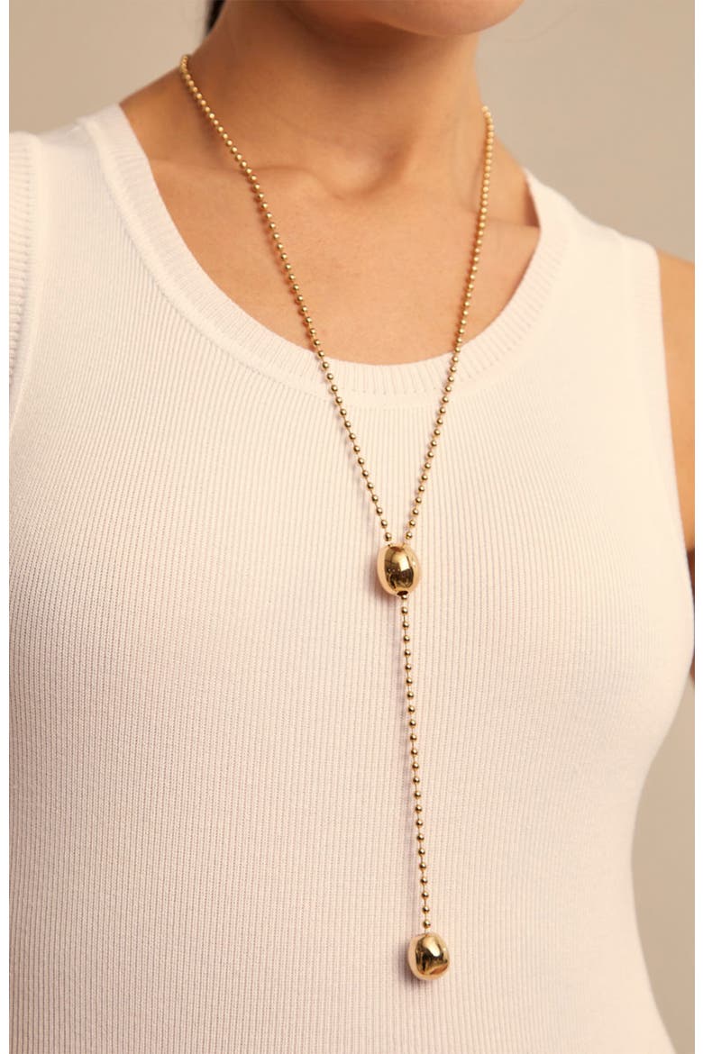 Drop Chain Necklace, Alternate, color, Gold