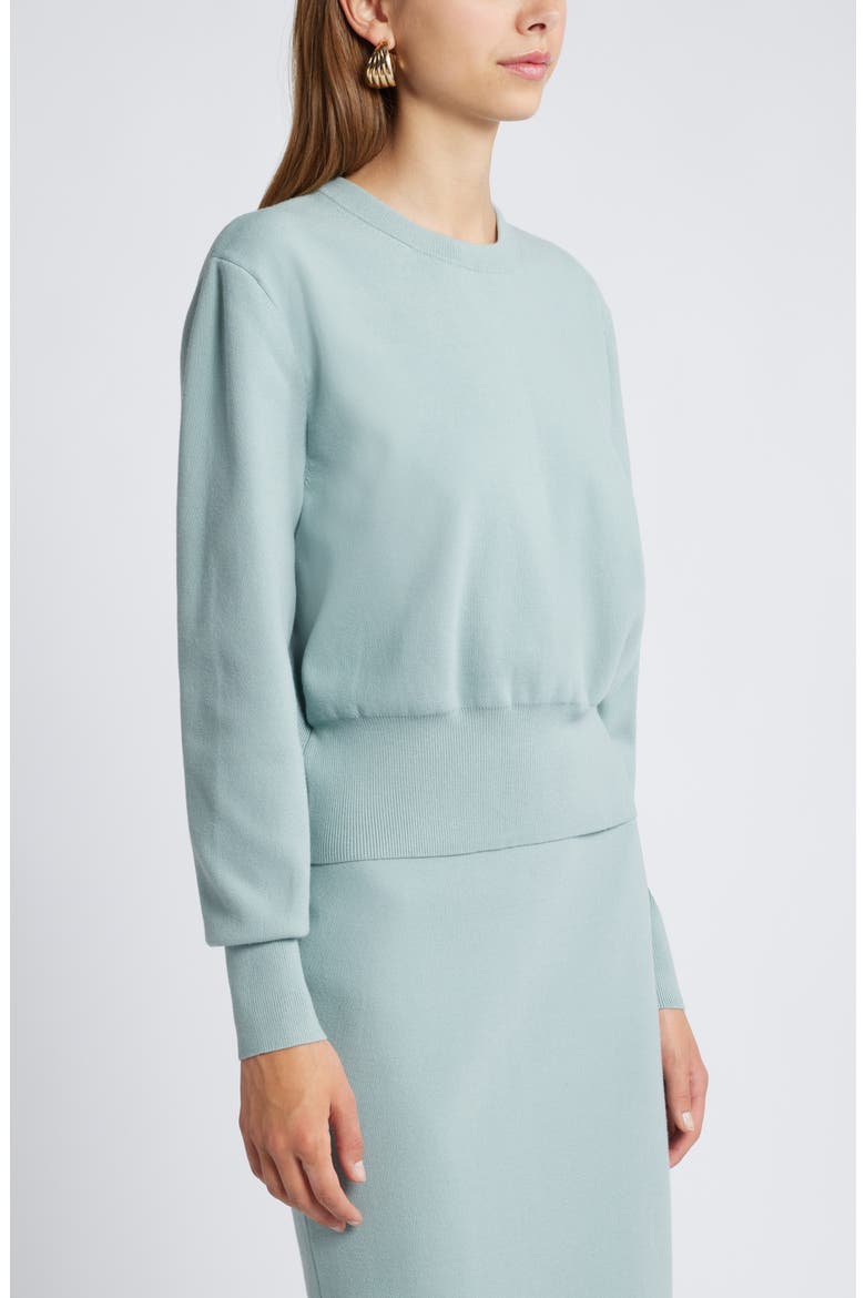 Blousson Sweater, Alternate, color, TEAL POND