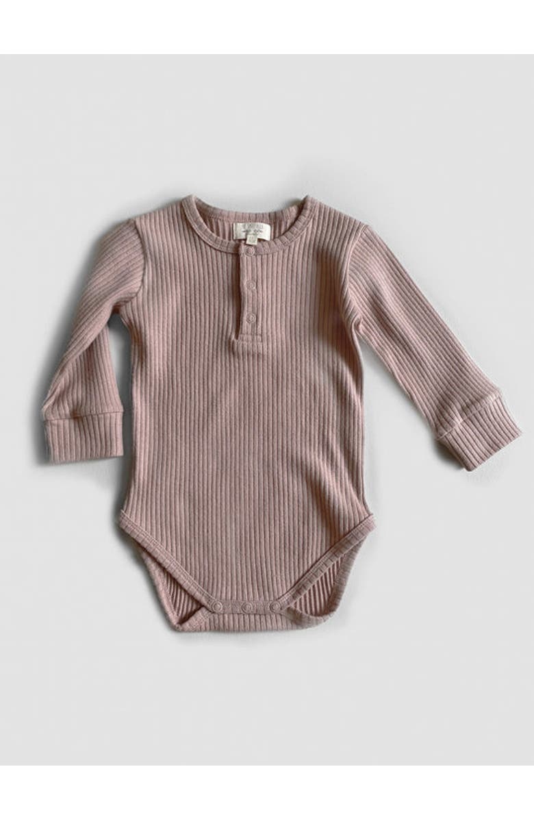 The Simple Folk The Long-Sleeve Bodysuit, Main, color, Antique Rose