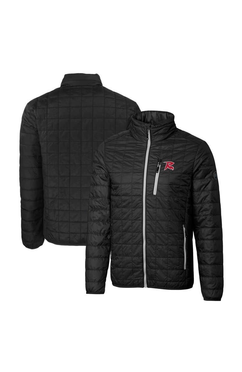 Cutter & Buck Men's Cutter & Buck Black Richmond Flying Squirrels Rainier PrimaLoft Big & Tall Eco Insulated Full-Zip Puffer Jacket, Main, color, 
