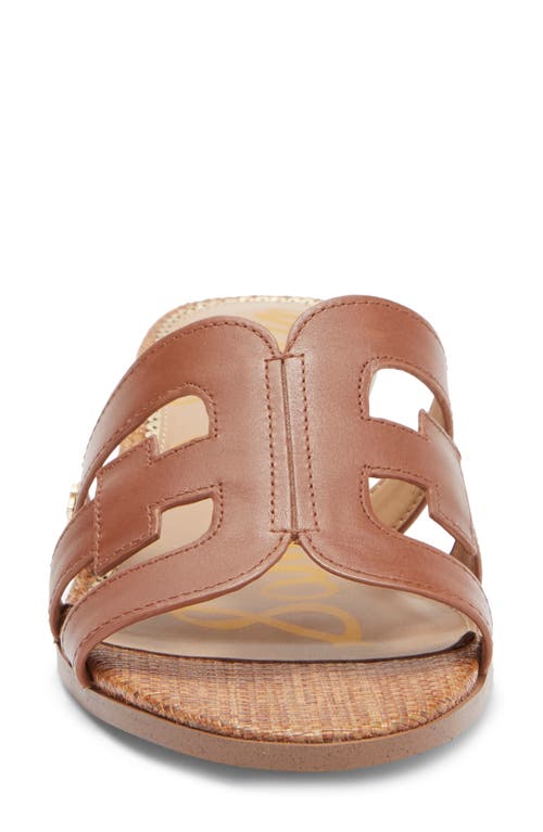 Sam Edelman Illie Logo Slide Sandals Women's Shoes In Dark Bourbon