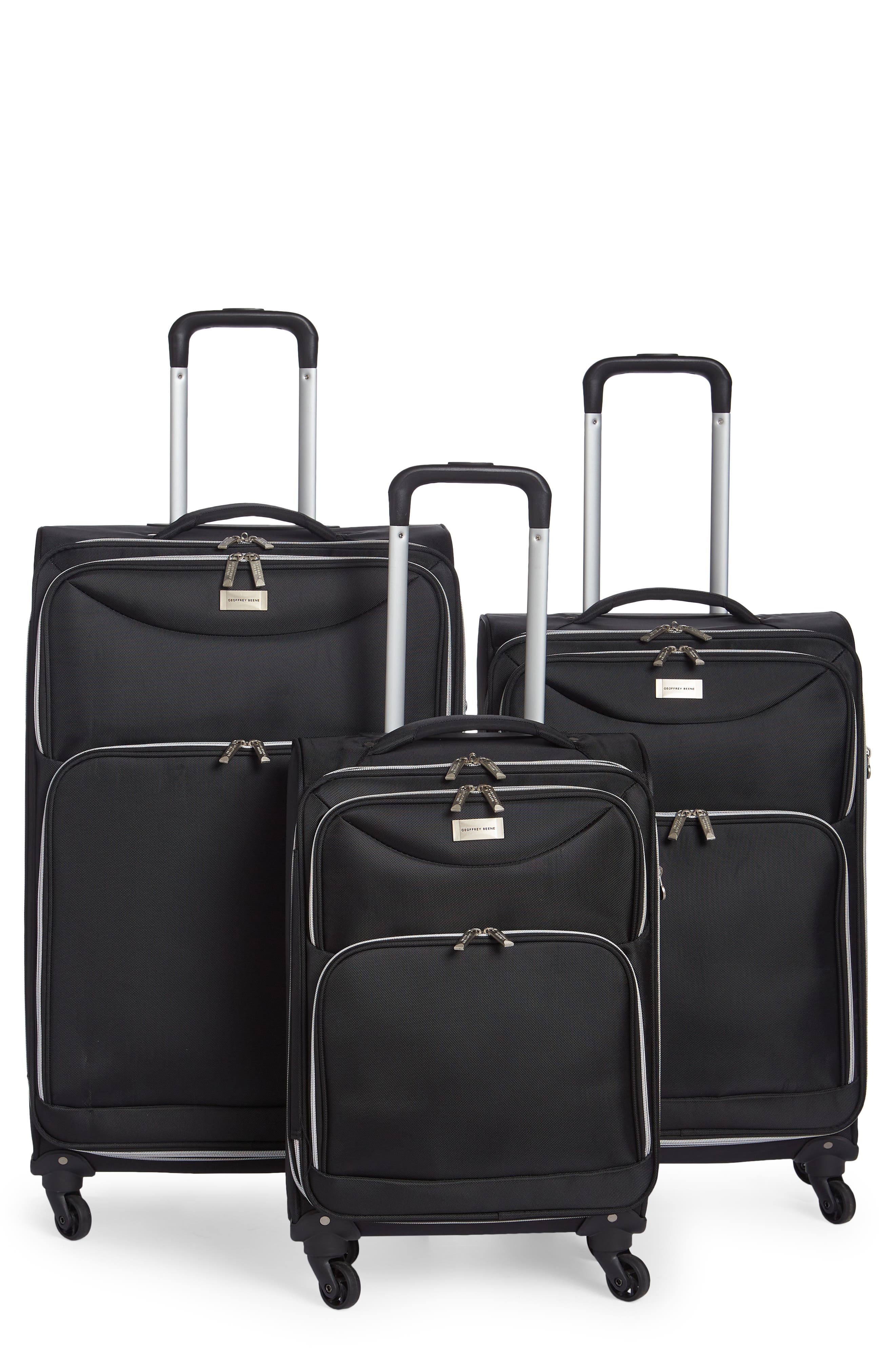 GEOFFREY BEENE 3-Piece Ultra Lightweight Wheeled Luggage Set, Main, color, 