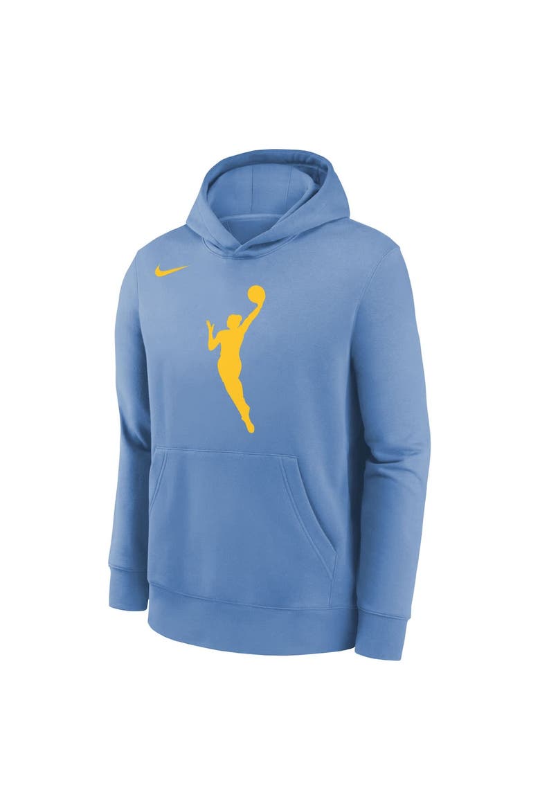 Youth Nike Light Blue WNBA Logo Essential Team Pullover Hoodie, Alternate, color, Light Blue