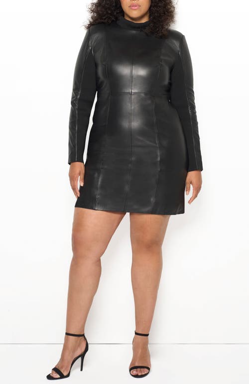 As By Df The Lbd Upcycled Leather Dress In Black