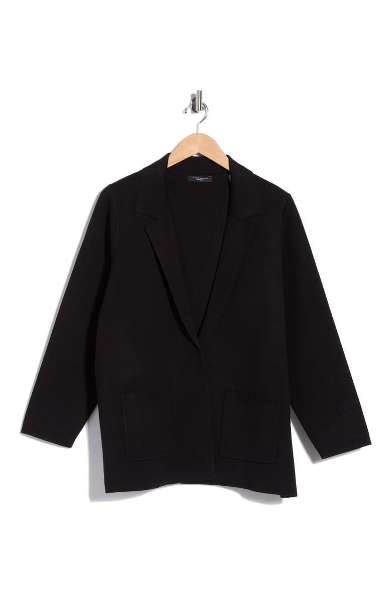 Open Front Sweater Jacket, Main, color, BLACK