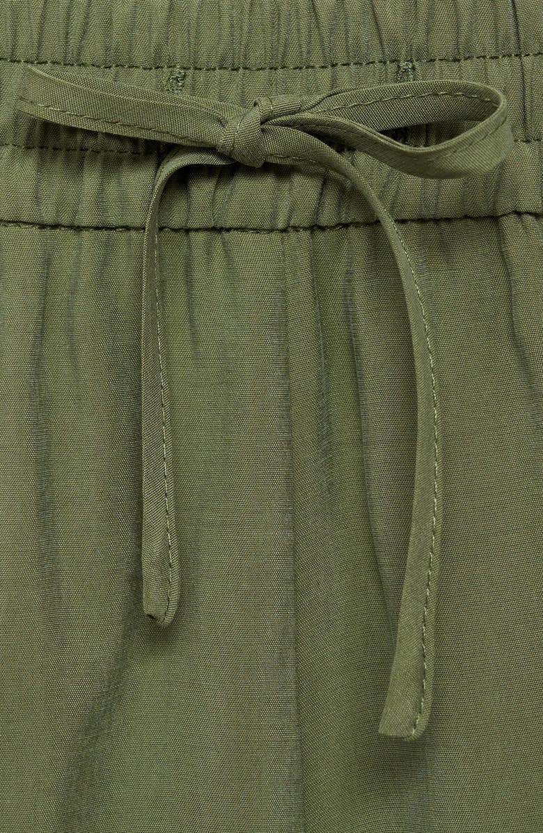 MANGO Drawstring Shorts, Alternate, color, Forest Green