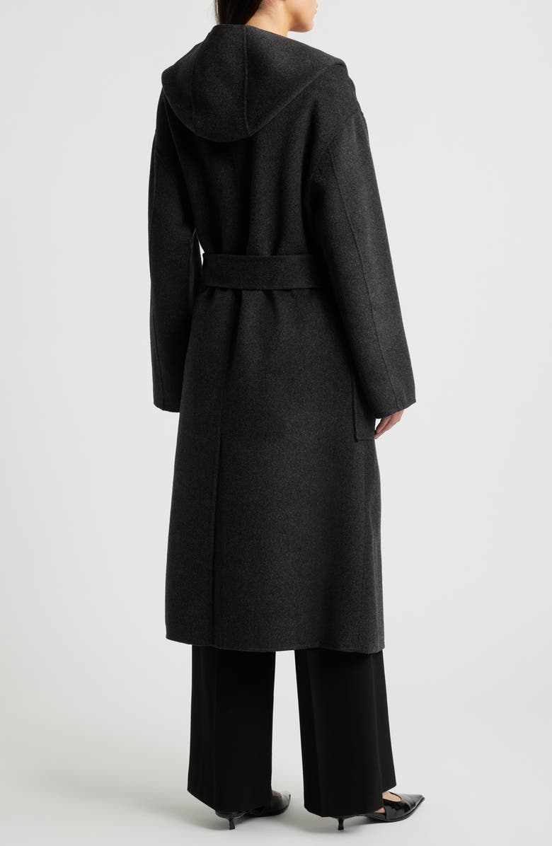 COS Fringe Detail Double Face Wool Blend Wrap Coat, Alternate, color,