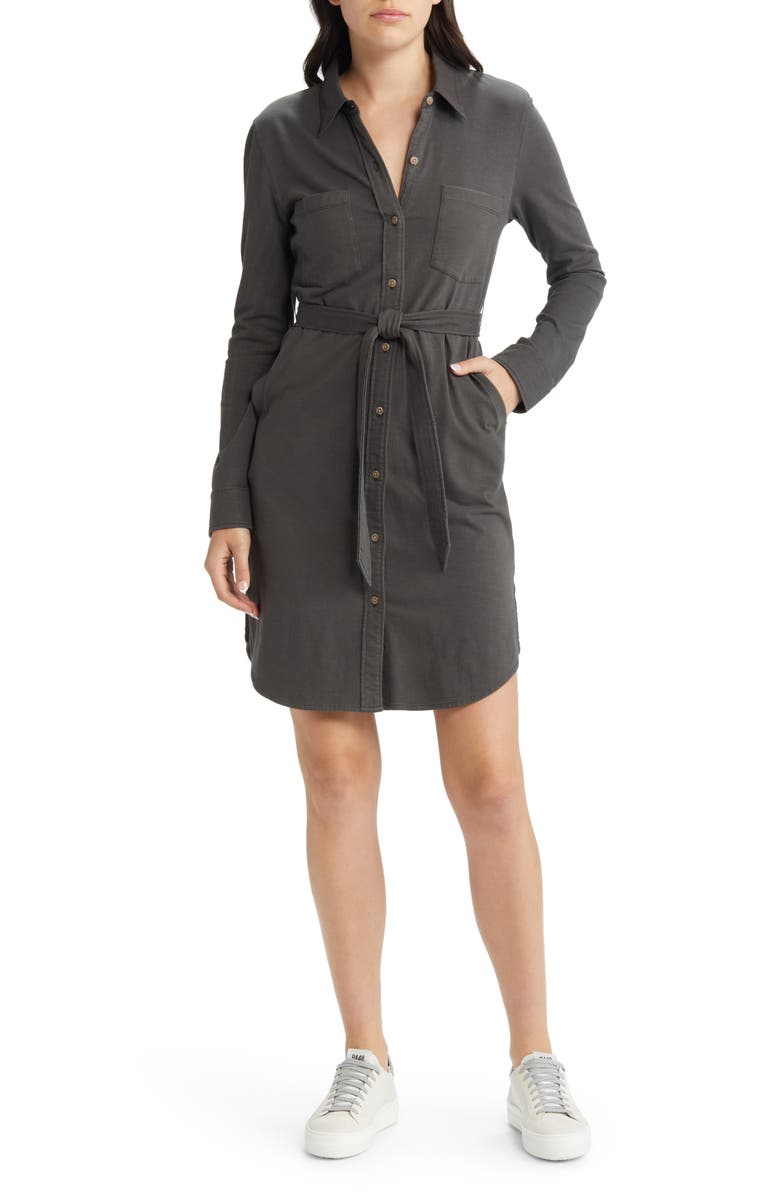 Faherty Knit Seasons Long Sleeve Organic Cotton Dress, Main, color, 