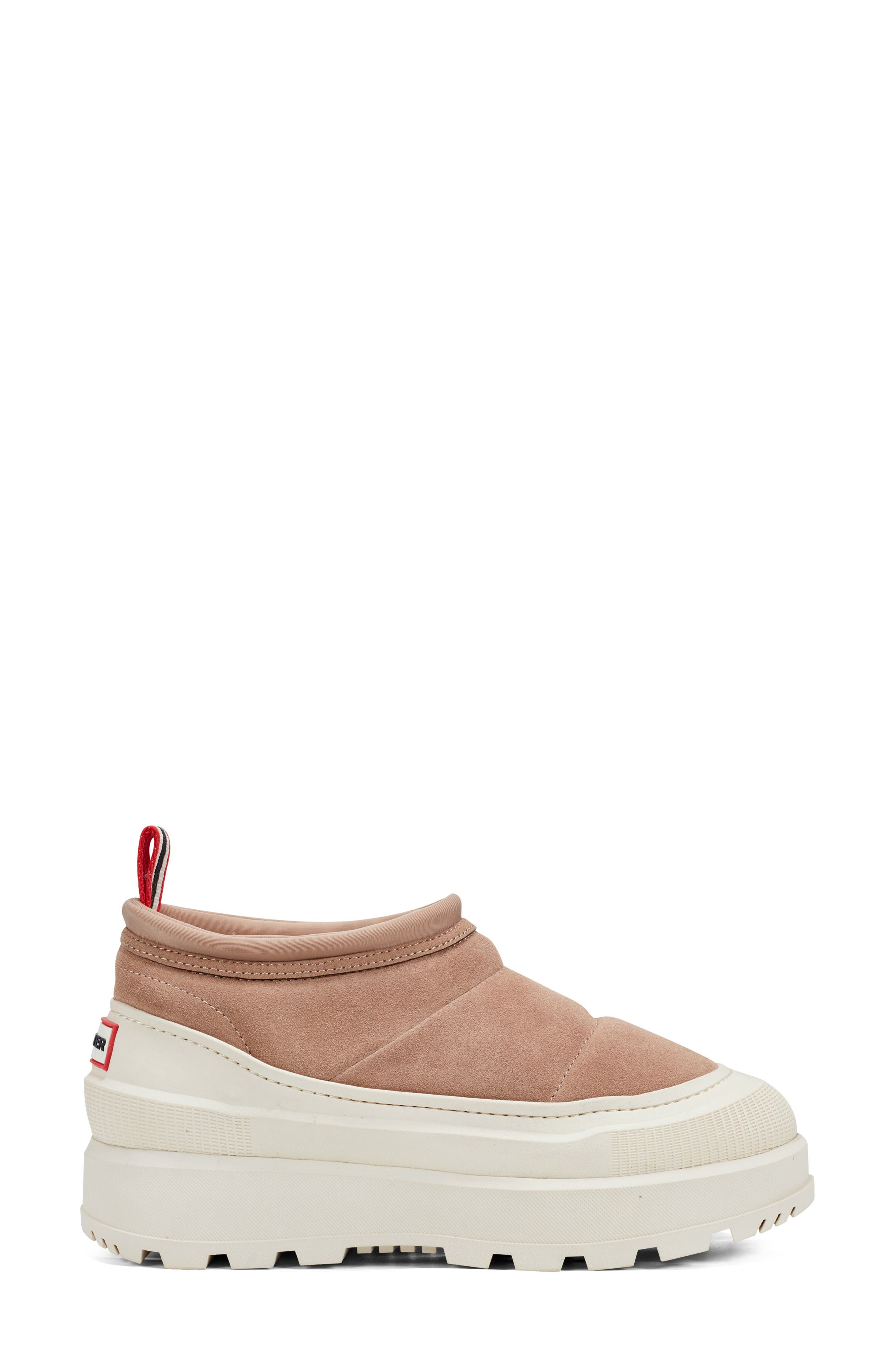 Askern Waterproof Suede Platform Bootie, Alternate, color, TAN/ OFF WHITE