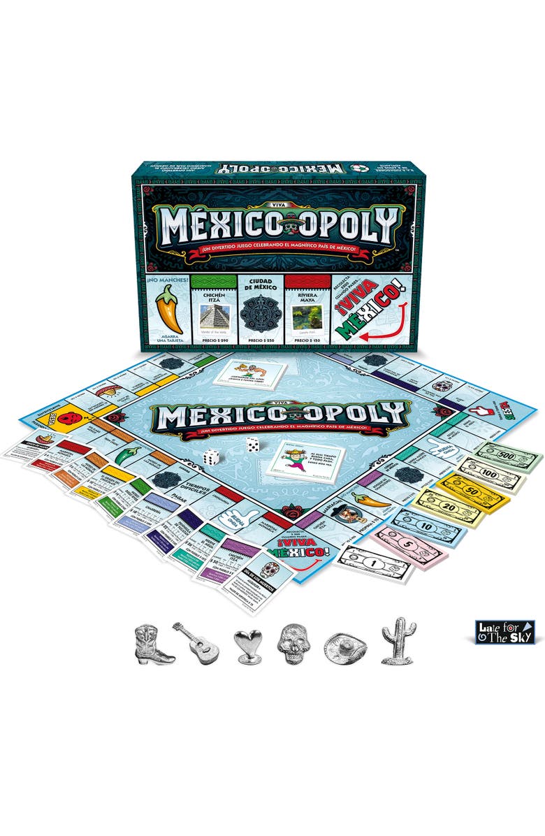 Late for the Sky Mexicoopoly Monopoly Board Game, Main, color, Multicolored