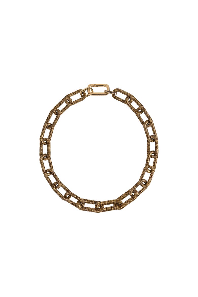 Catena Rectangular Necklace Antique Gold, Main, color, Antique Gold
