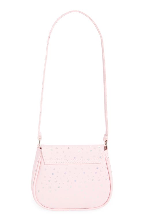 Capelli New York Kids' Heart & Bow Saddle Shoulder Bag In Pink