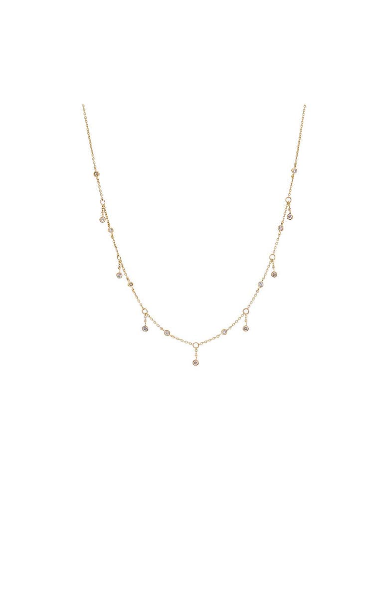 BY ADINA EDEN Diamond Bezel Shaker Necklace 14K, Main, color,