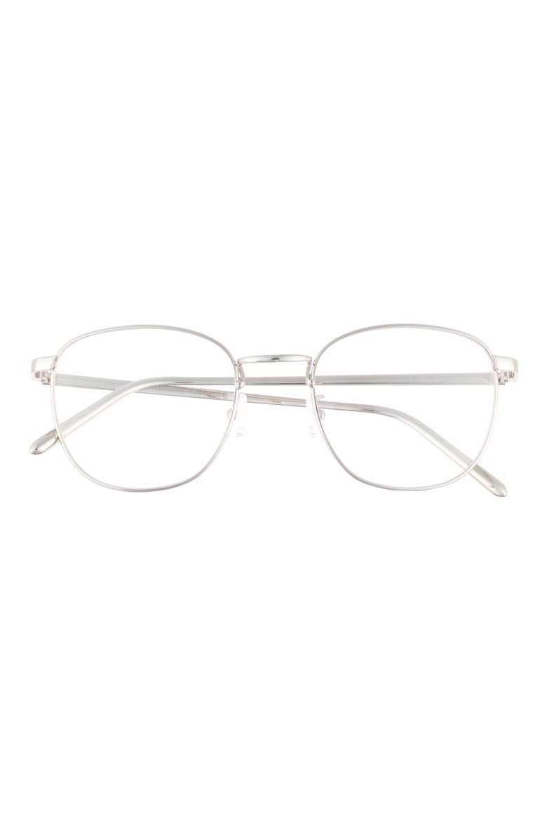 50mm Round Optical Glasses, Main, color, SILVER SILVER TRANSPARENT