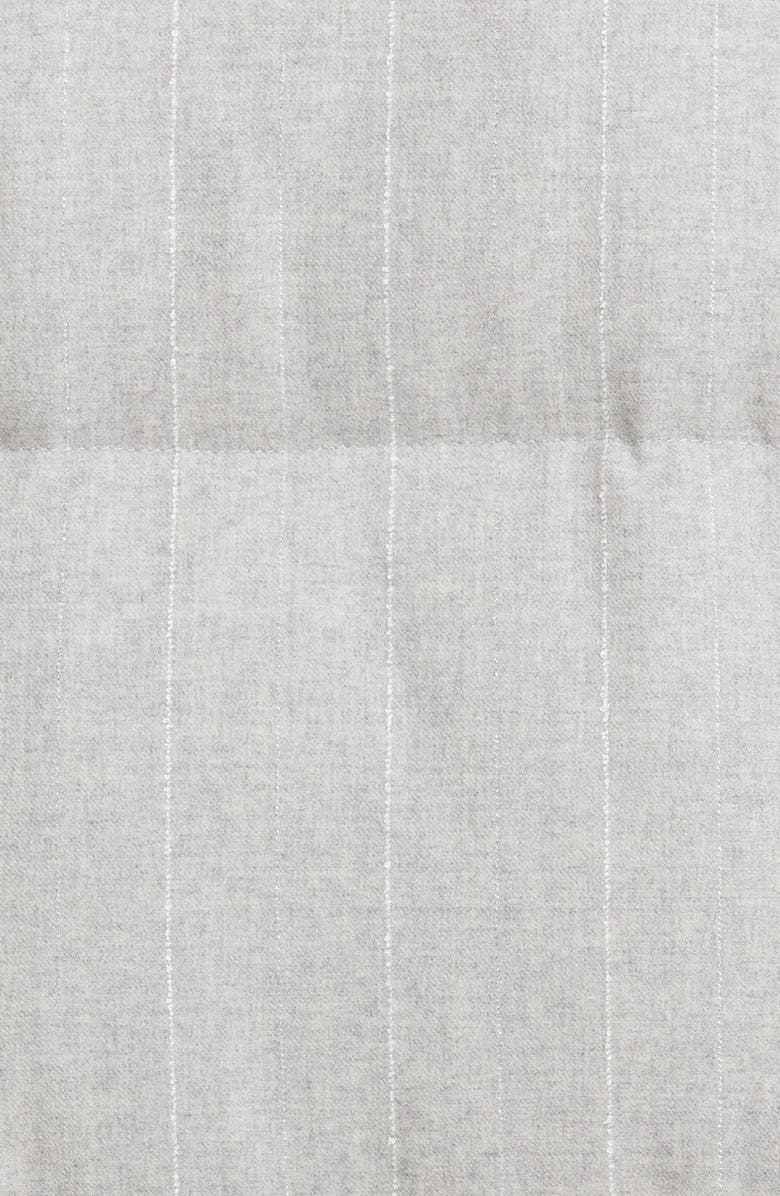 Eleventy Pinstripe Wool Stretch Flannel Puffer Coat, Alternate, color, 