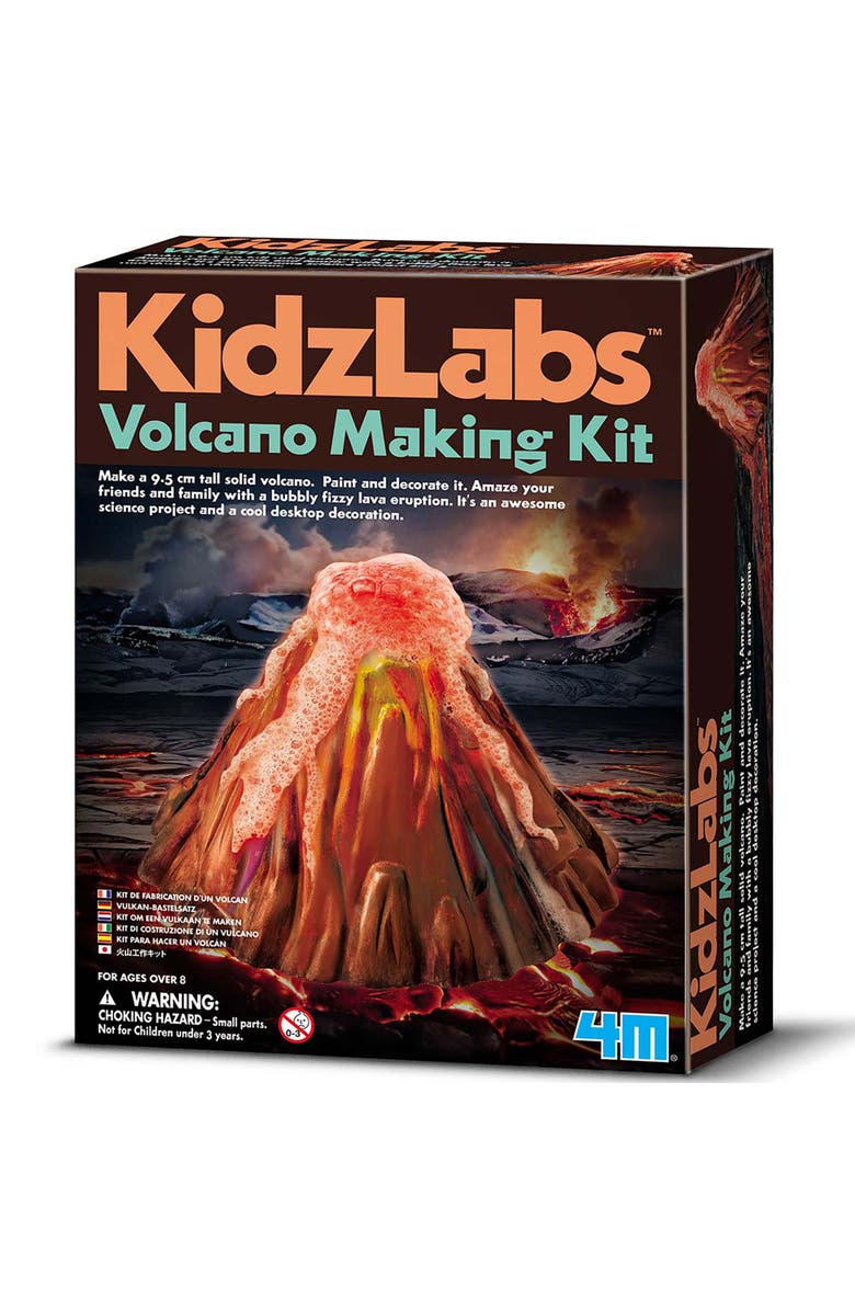 4M KidzLabs Volcano Making Kit, DIY Science Simulated Eruption Kit, Kids 8+, Main, color, Multicolored