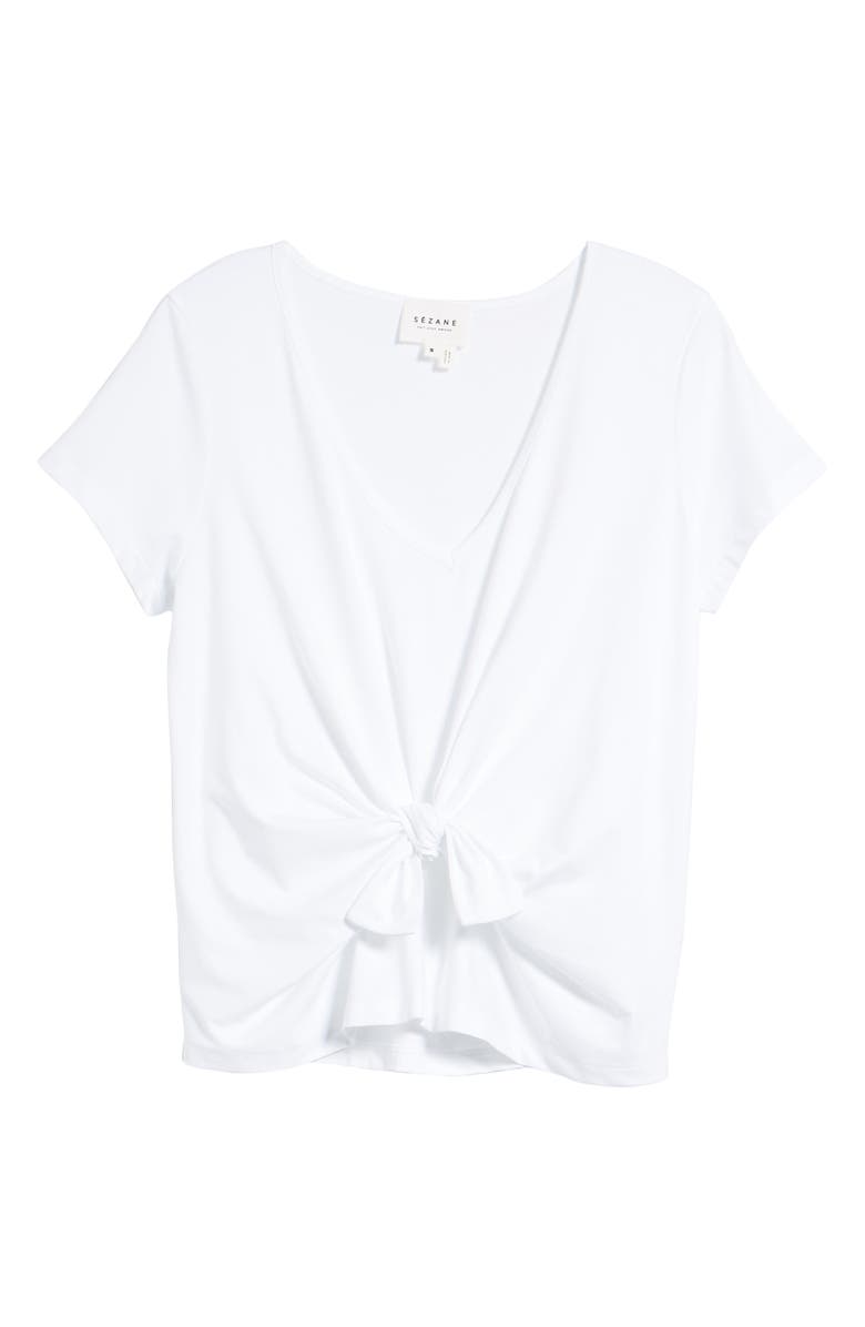 Sézane Domingo Knot Tee, Alternate, color,