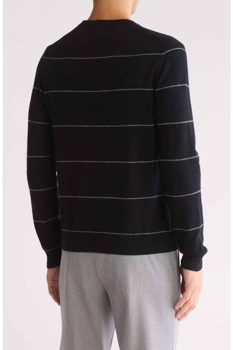 Stripe Cashmere Sweater, Alternate, color, BLK