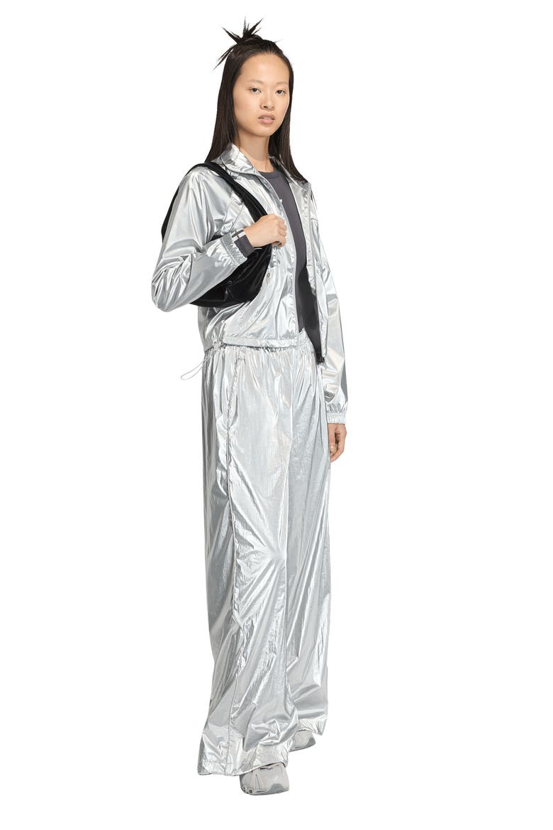F50 Metallic Track Pants, Alternate, color, SILVER METALLIC
