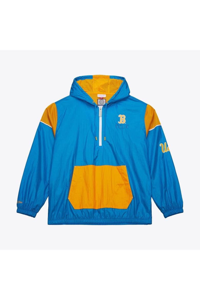 Men's Mitchell & Ness Blue UCLA Bruins Anorak Vintage Logo Half-Zip Hoodie Jacket, Alternate, color, Blue