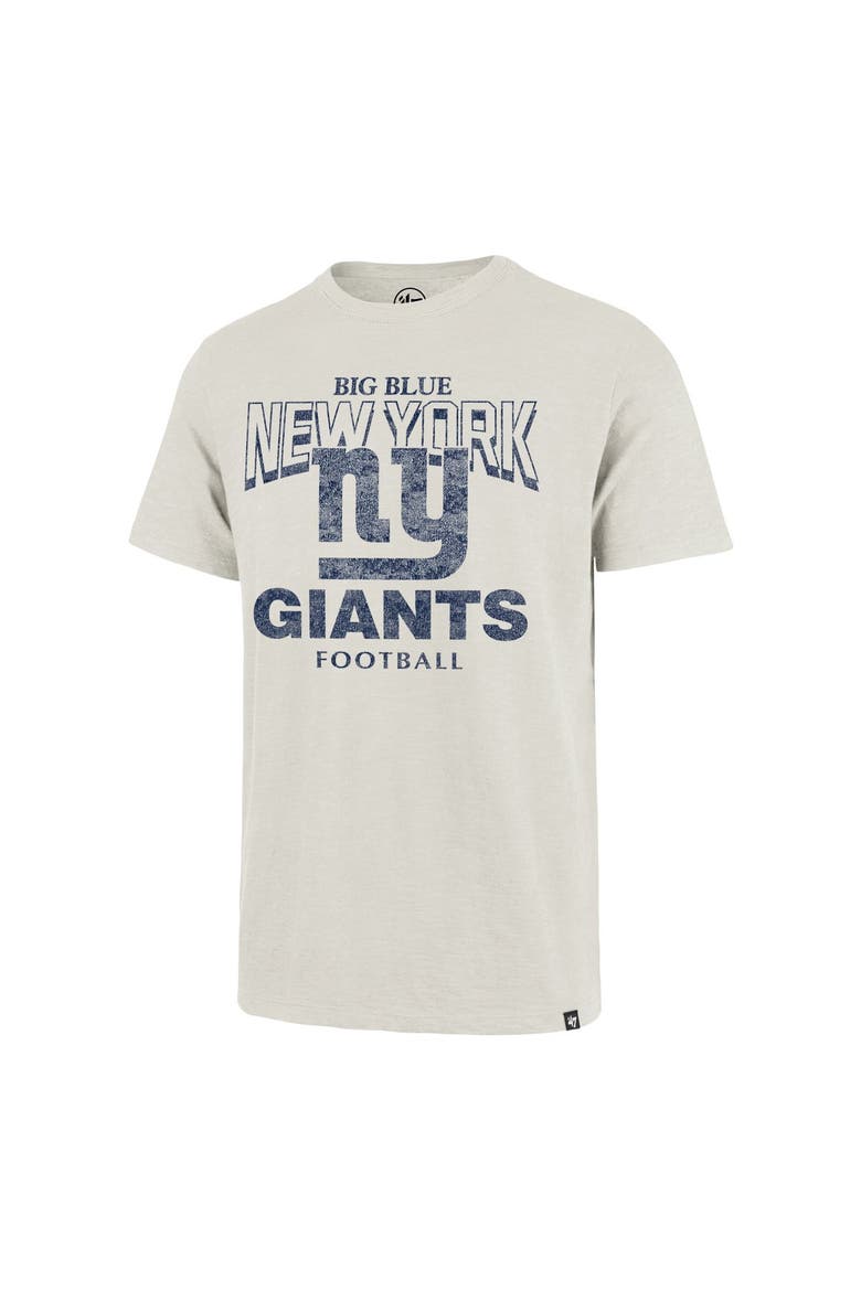 Men's '47  Natural New York Giants Head On Scrum Slub T-Shirt, Main, color, Natural