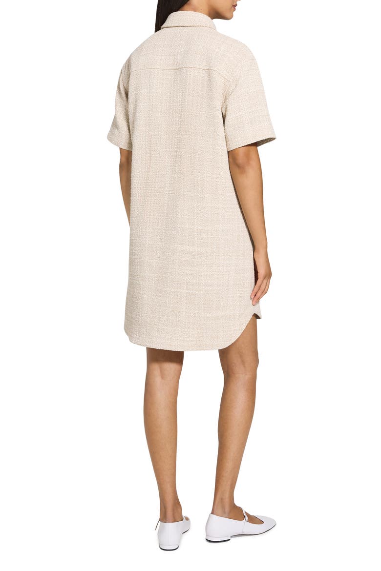 Recycled Cotton Blend Tweed Shirtdress, Alternate, color, TAUPE MULTI