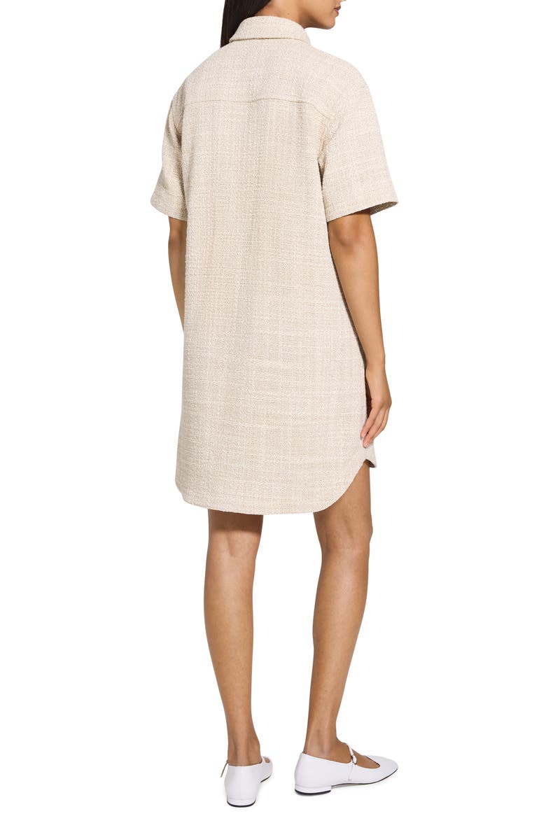 Theory Recycled Cotton Blend Tweed Shirtdress, Alternate, color, Taupe Multi