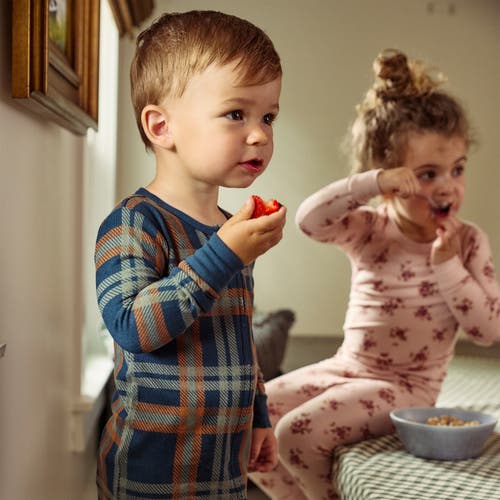 Modern Moments™ By Gerber Hacci Comfort Unionsuit In Navy Plaid