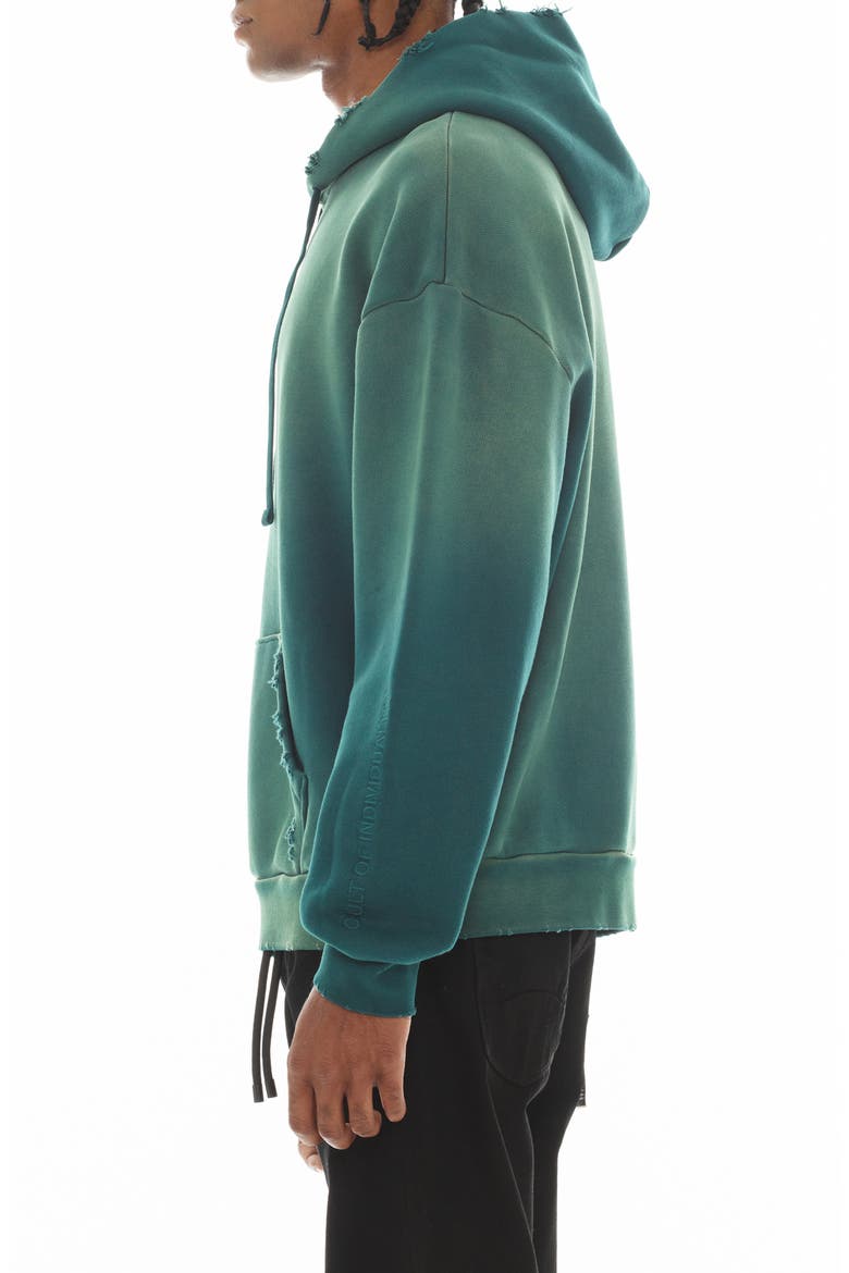 Core Distressed French Terry Pullover Hoodie, Alternate, color, BAYBERRY