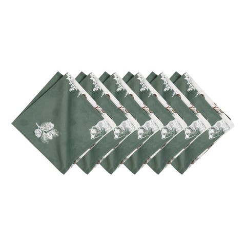 Fernwood Forest Botanical 100% Cotton Set of 6 Cloth Napkins