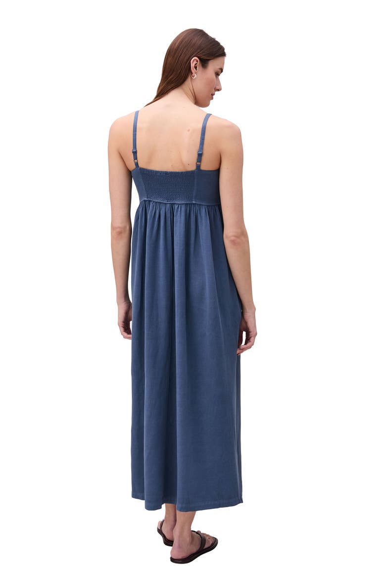 The Linen Maxi Dress, Alternate, color, Vintage Indigo