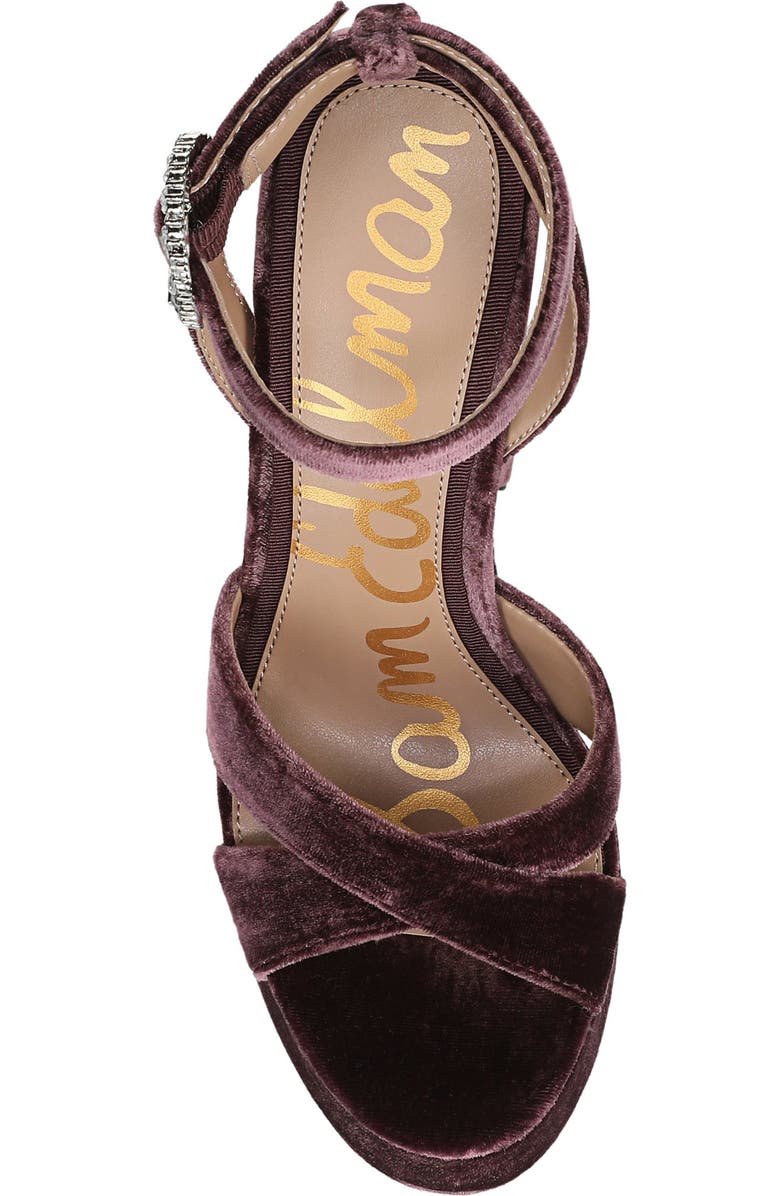 Sam Edelman Savannah Glow Ankle Strap Platform Sandal, Alternate, color, Parisian Plum