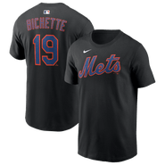 Nike Men's Nike Bo Bichette Black New York Mets Name & Number T-Shirt