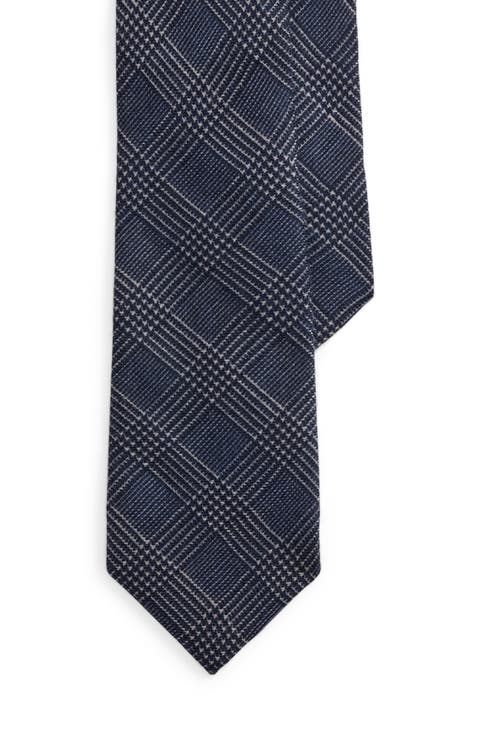 Glen Plaid Cashmere & Silk Tie