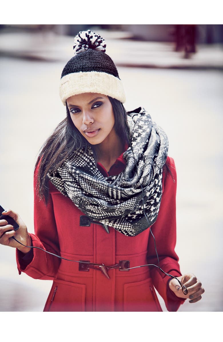 MICHAEL Michael Kors 'Pompom' Skull Hat, Main, color, 