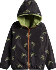 Petit Lem’s Mini Threads Kids' Reversible Water Resistant Hooded Jacket