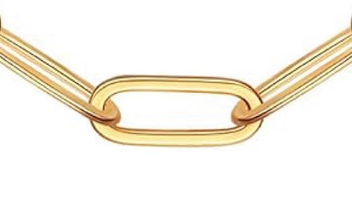Best Silver 14k Yellow Gold 4.5mm Paper Clip Chain Necklace In Gold