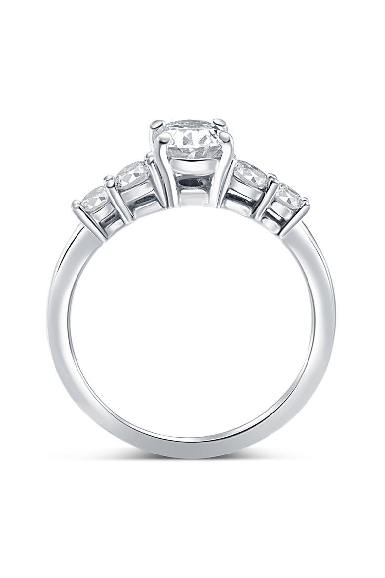 1 1/2Ct TW Oval Cut Engagement Ring 14k Gold Lab Grown, Alternate, color, 14k White Gold