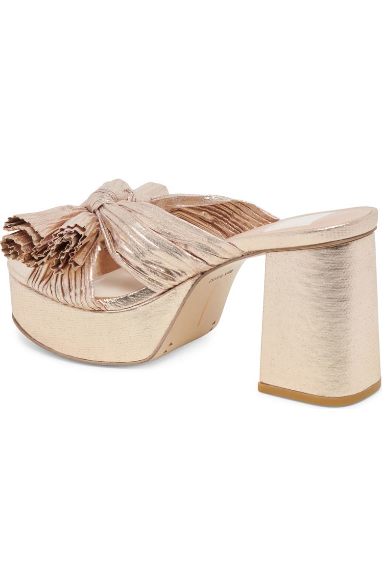 Dolce Vita Blare Platform Slide Sandal, Alternate, color, Platinum Satin