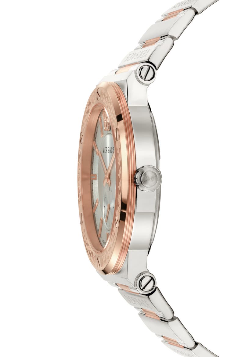 Greca Logo Bracelet Watch, 41mm, Alternate, color, TWO TONE