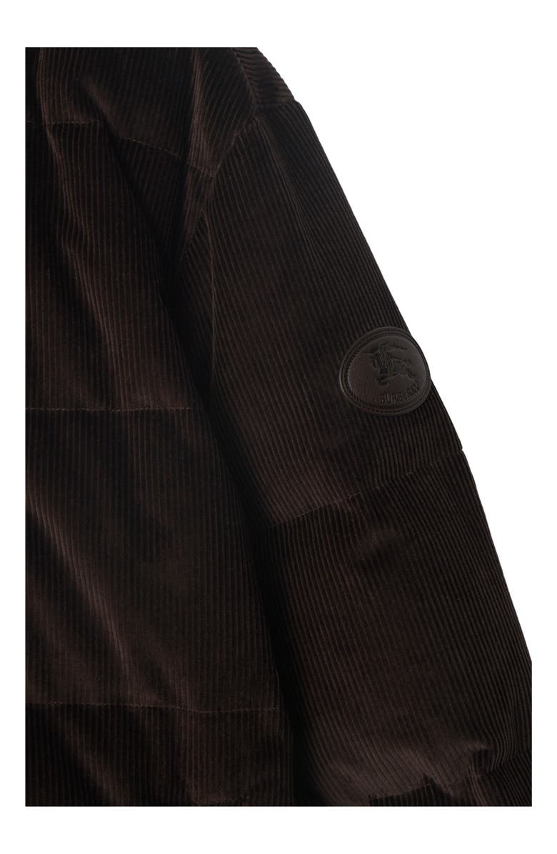 Burberry Corduroy Snowdon Puffer Jacket, Alternate, color, Clove Brown