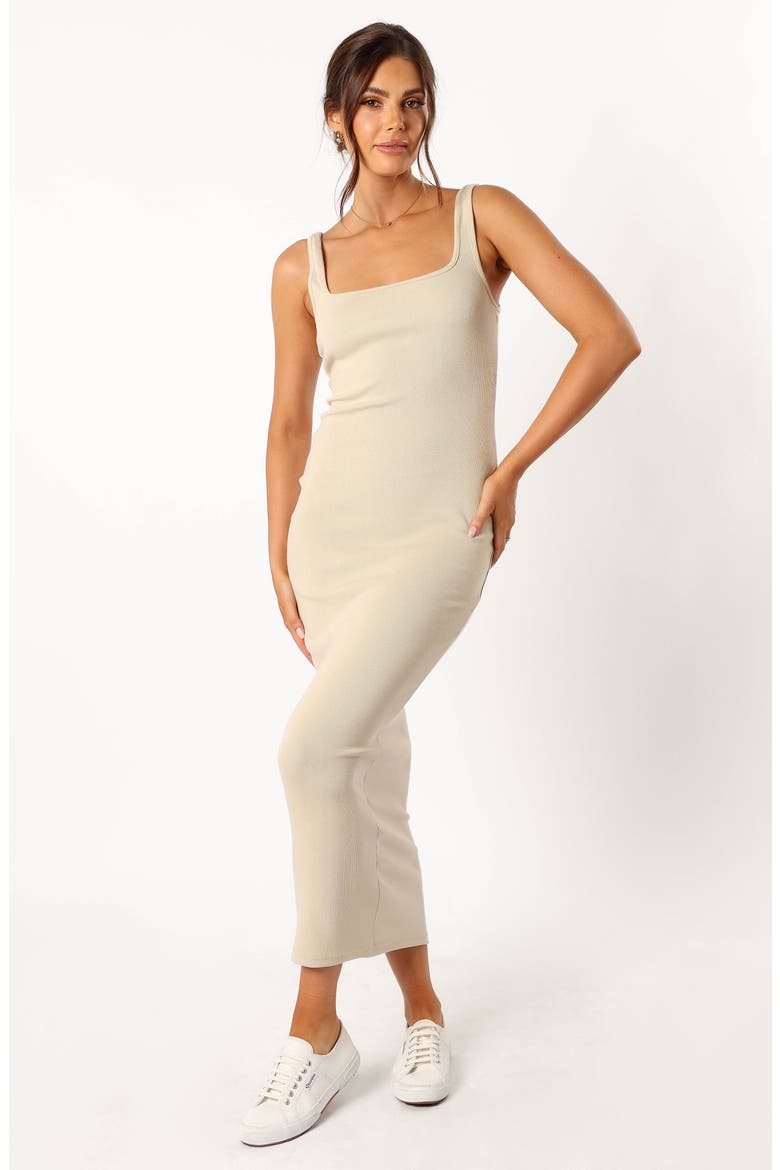 Cynthia Ribbed Maxi Tank Dress, Alternate, color, CREAM