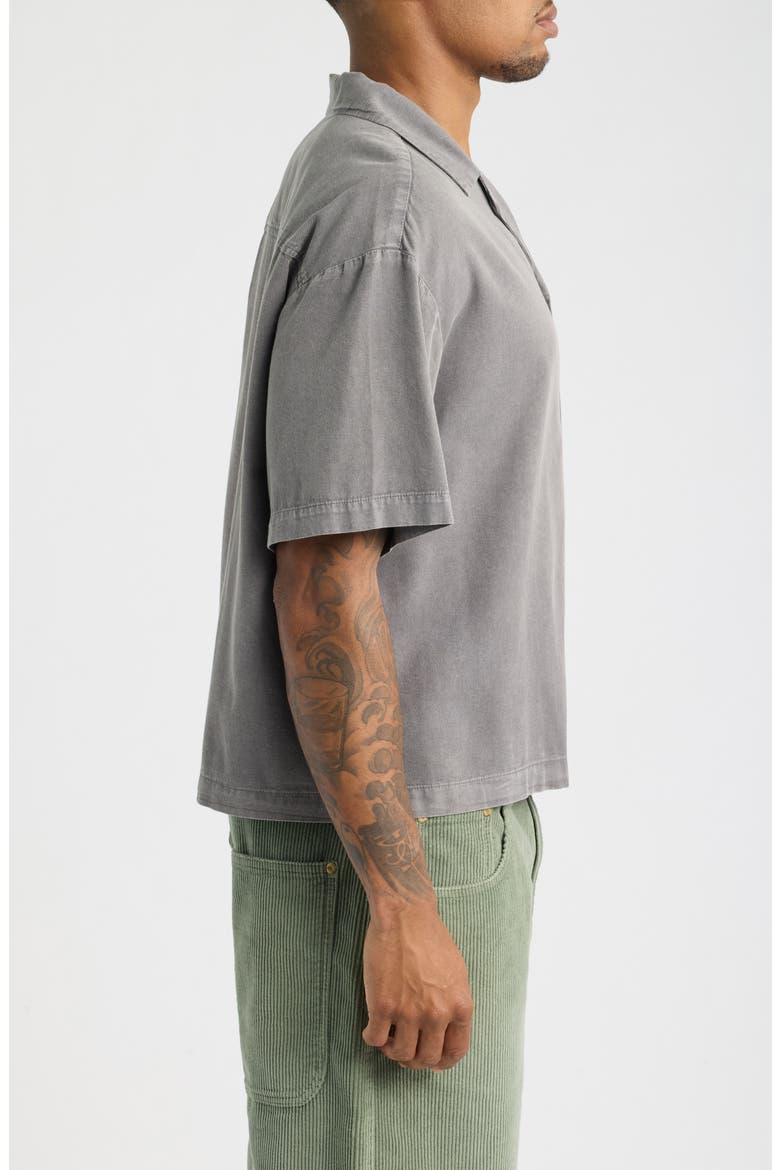 Core Cotton Camp Shirt, Alternate, color, VINTAGE GREY