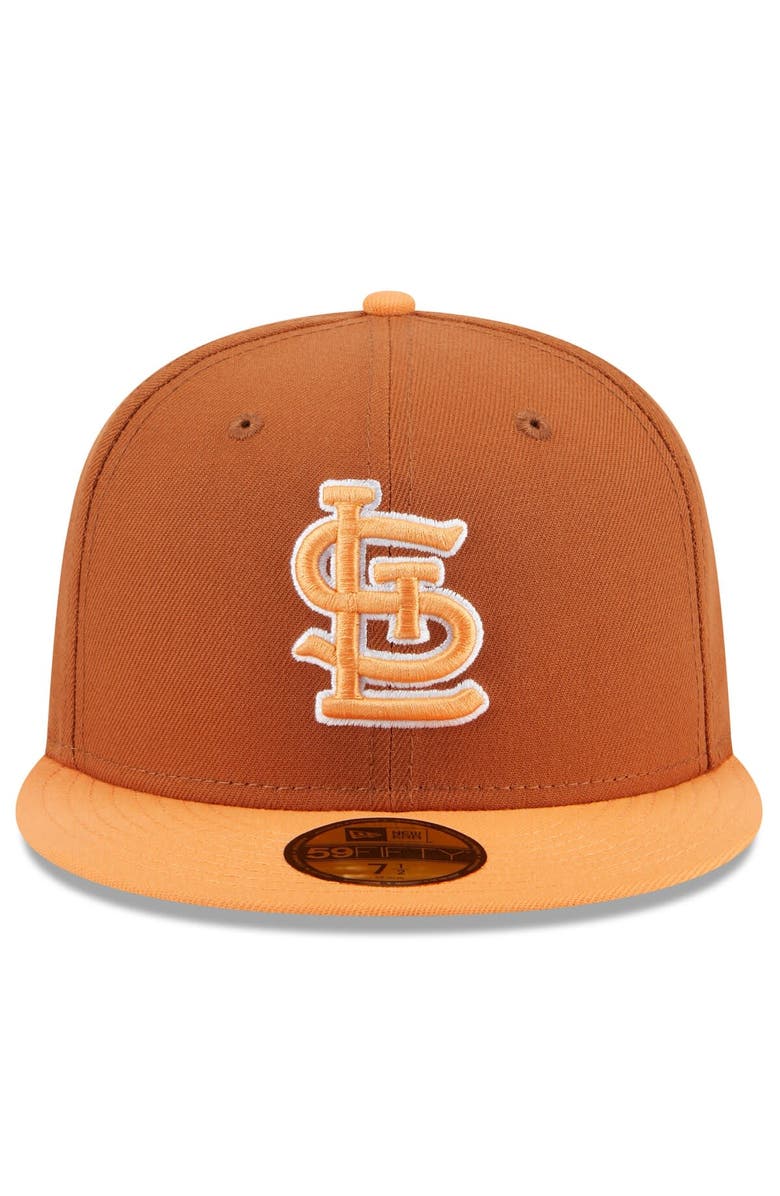 New Era Men's New Era Brown/Orange St. Louis Cardinals Spring Color Basic Two-Tone 59FIFTY Fitted Hat, Alternate, color,