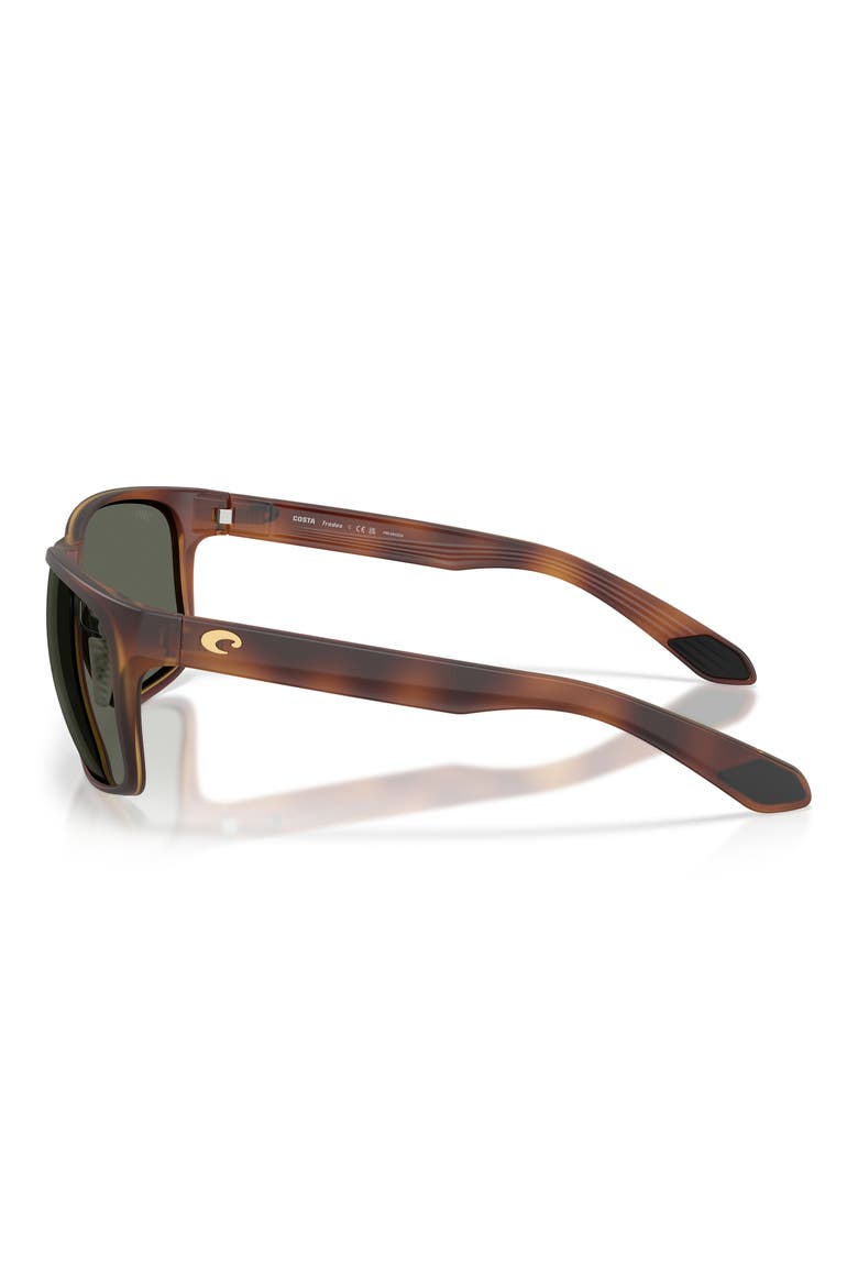 Trades 60mm Polarized Square Sunglasses, Alternate, color, MATTE TORTOISE / GRAY 580G