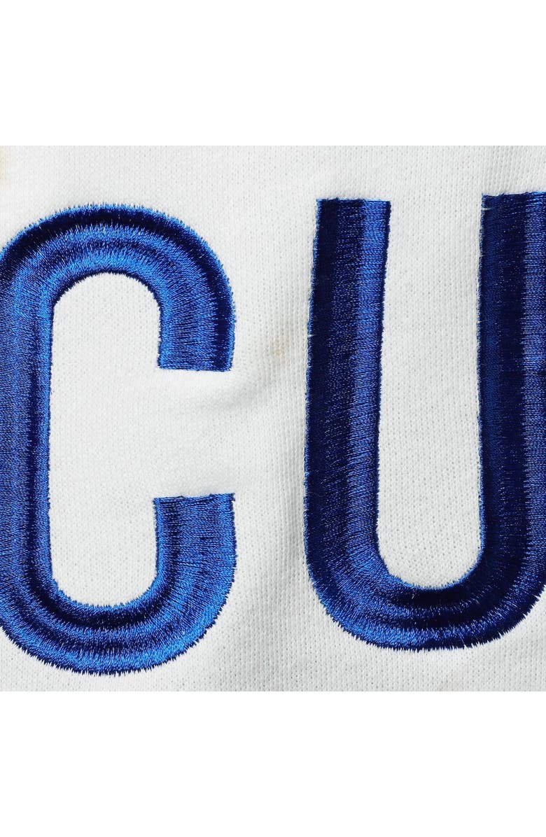 Mitchell & Ness Women's Mitchell & Ness Royal Chicago Cubs Color Block 2.0 Pullover Sweatshirt, Alternate, color, Navy