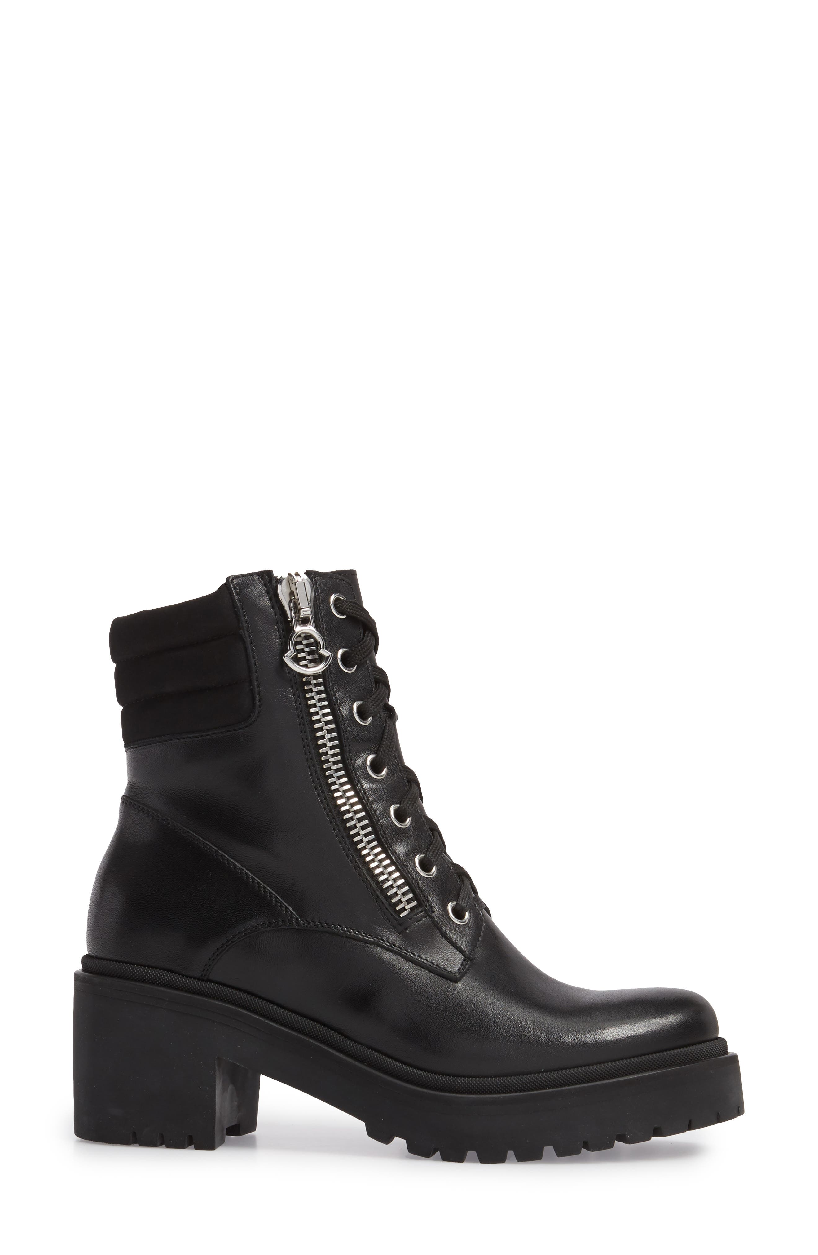 Viviane Military Boot, Alternate, color, BLACK LEATHER
