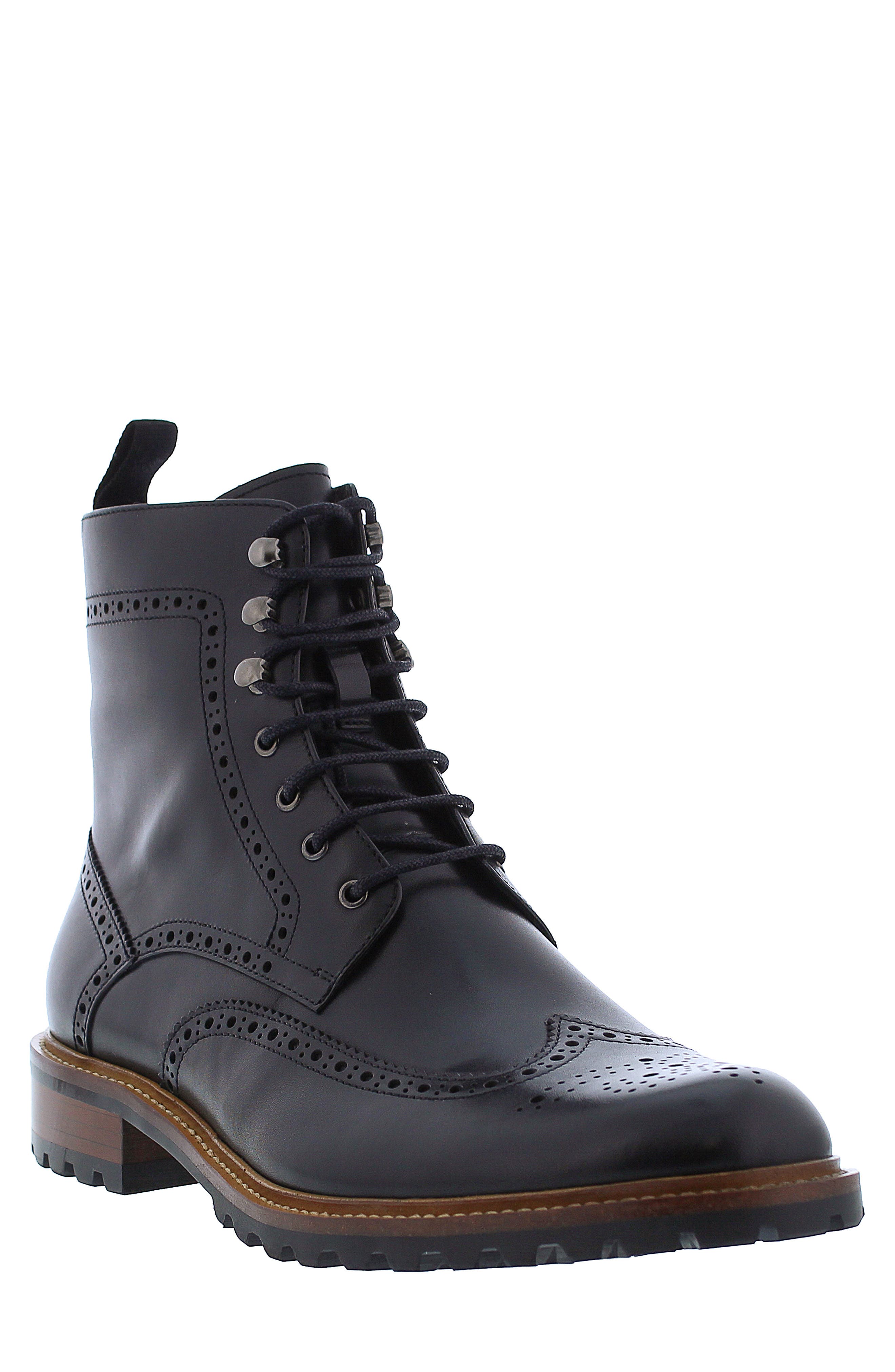 Zanzara Repos Leather Wingtip Boot, Main, color, 