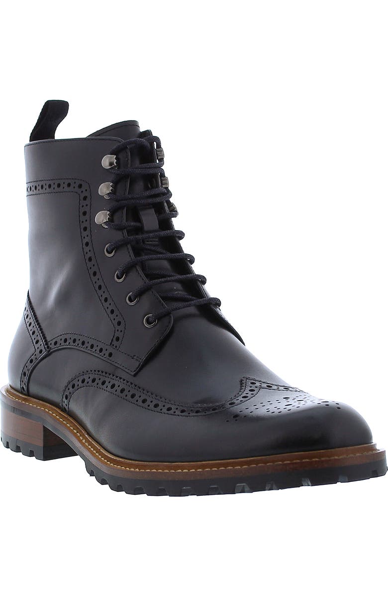 Zanzara Repos Leather Wingtip Boot, Main, color,